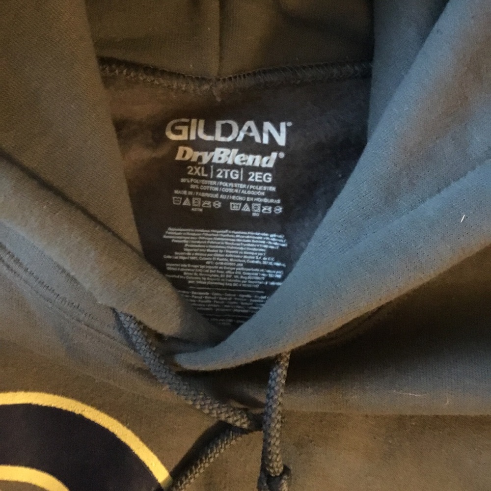 Gildan Pitt Hoodie Sweatshirt Gray XXL - Picture 3 of 3
